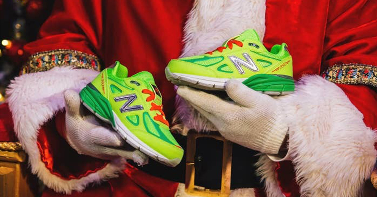 Kids erhalten den Zugang zu diesen Grinch-inspirierten DTLR x New Balance 990v4